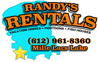 Logo of Randys Rentals on Mille Lacs Lake